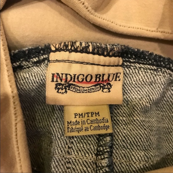 Indigo Blue Maternity Petite Medium Denim Jeans - Picture 2 of 7